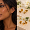 18K Gold Gucci-Style Mini Stud Earrings – Screw Back